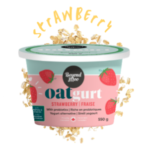 Strawberry Oat milk yogurt, Oat-based yogurt, OATgurt, Beyond Moo Foods